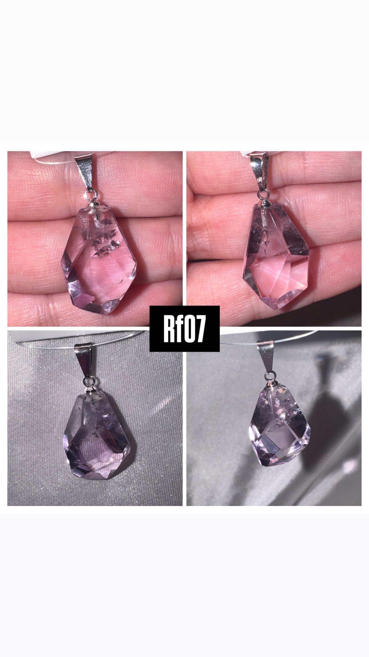 Rose De France Amethyst AAA 925 Pendant