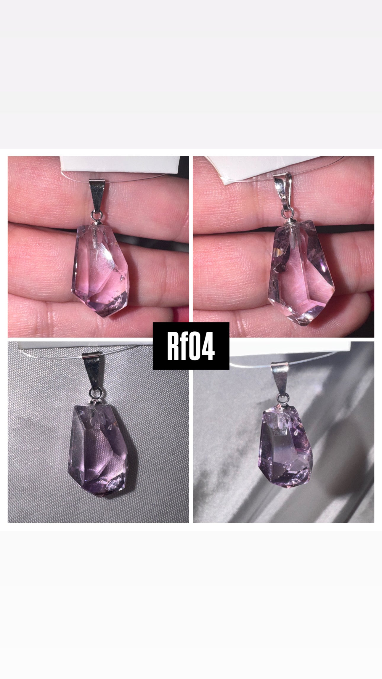 Rose De France Amethyst AAA 925 Pendant