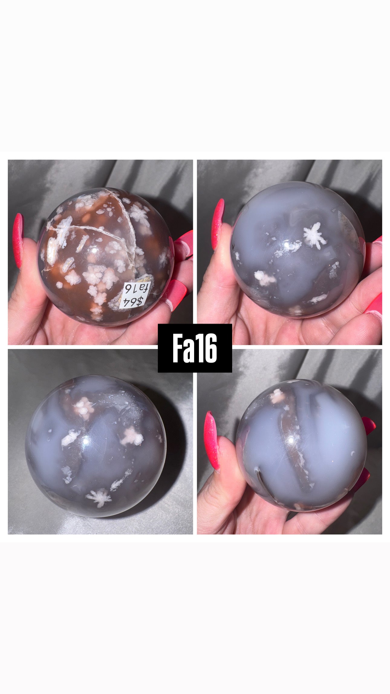 Flower Agate Sphere