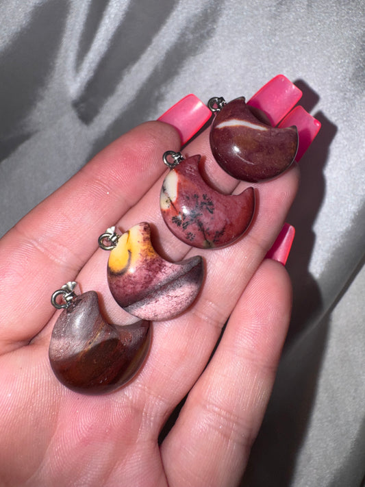 Mookaite Moon Pendant