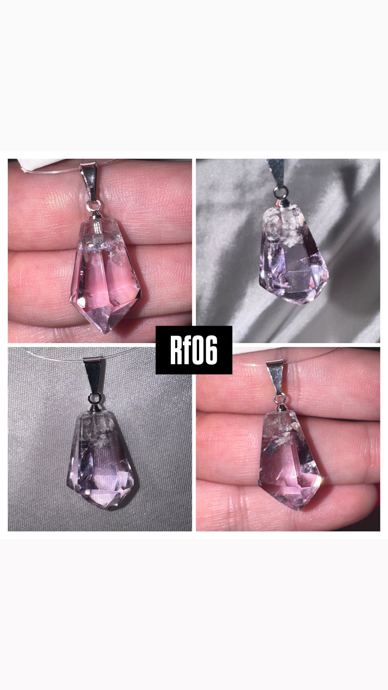 Rose De France Amethyst AAA 925 Pendant