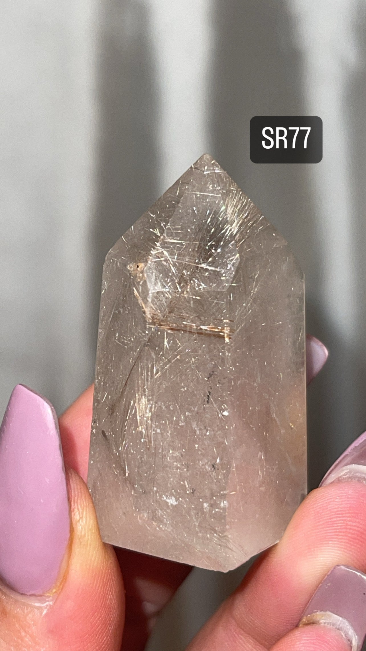 Silver Rutile Quartz AAA Tower