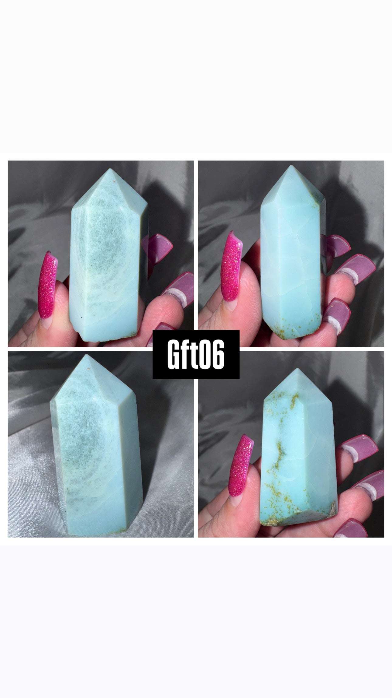 Green Flower Agate Tower