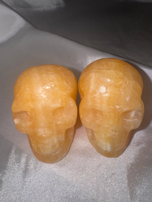 Orange Calcite Skull