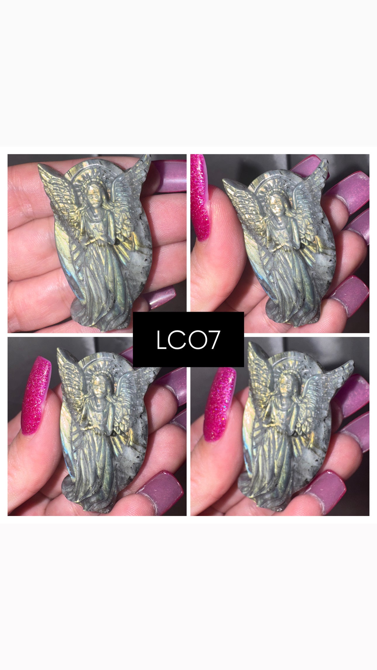 Labradorite Angel Carving
