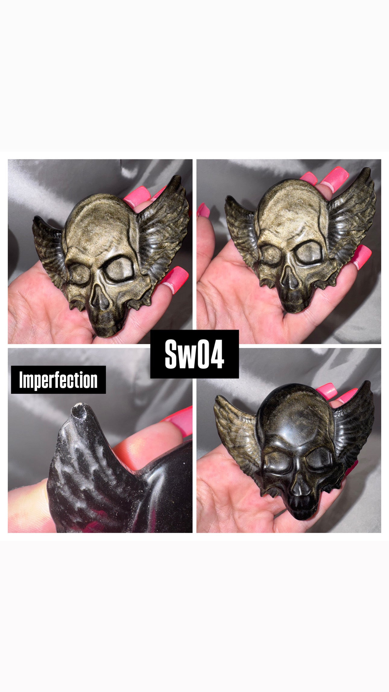 Crystal Skull with Wings