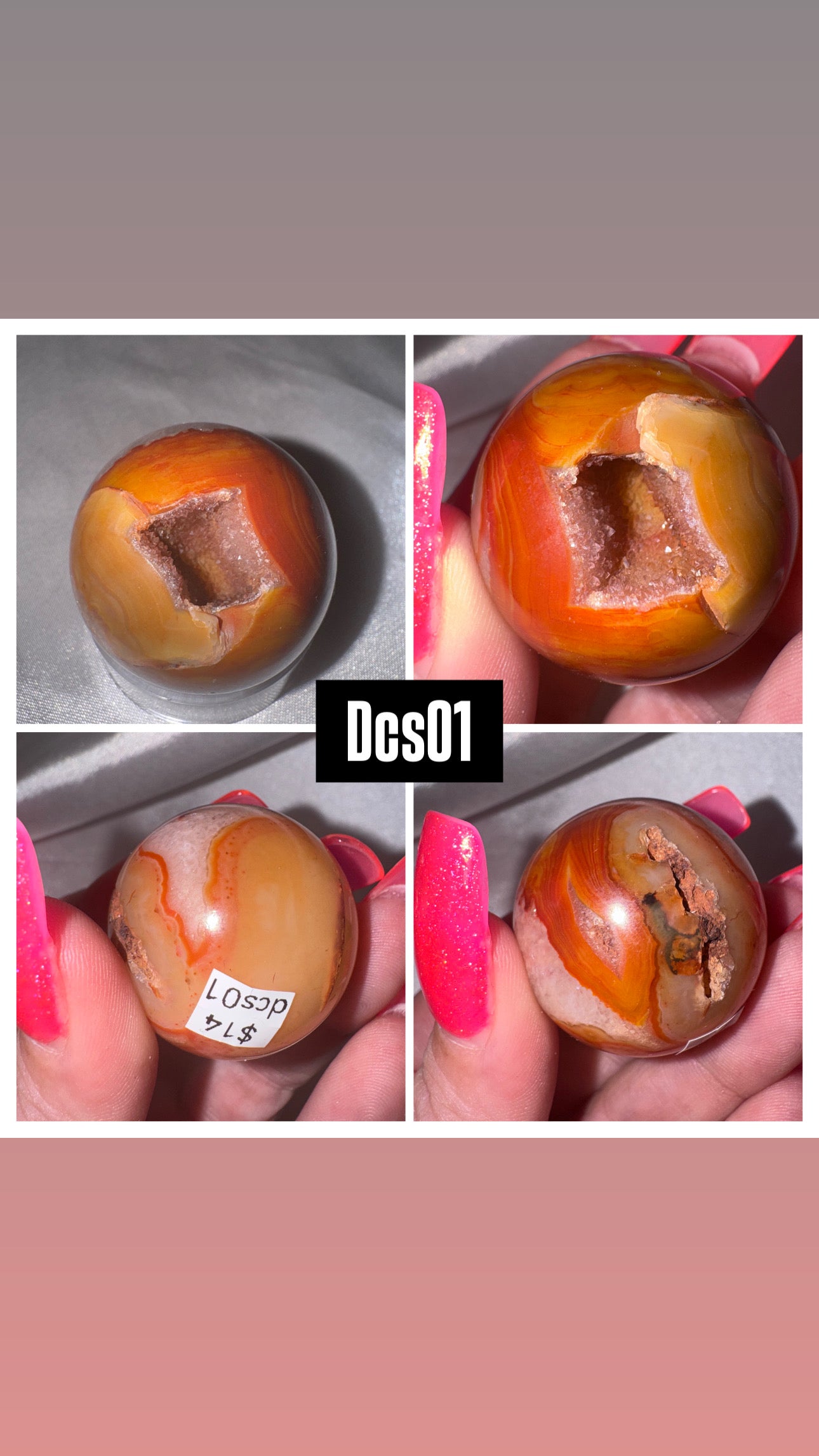 Druzy Carnelian Sphere