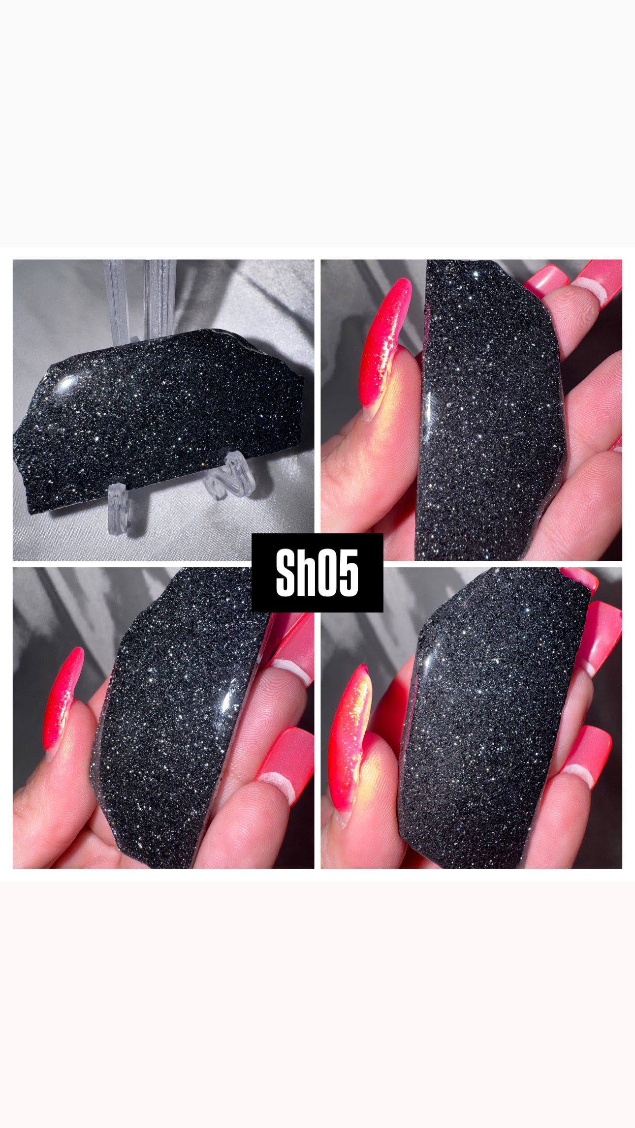 Specular Hematite Slab on stand