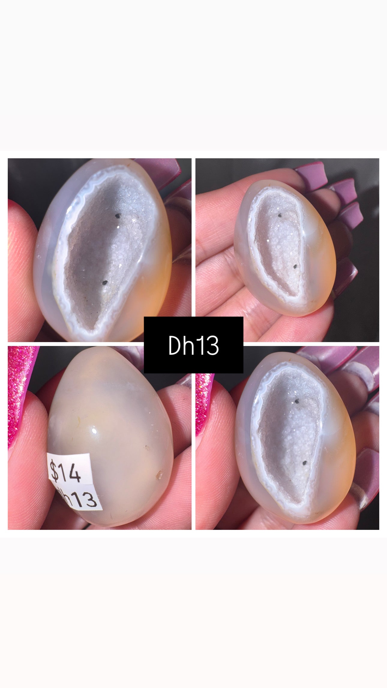 Druzy Agate Heart