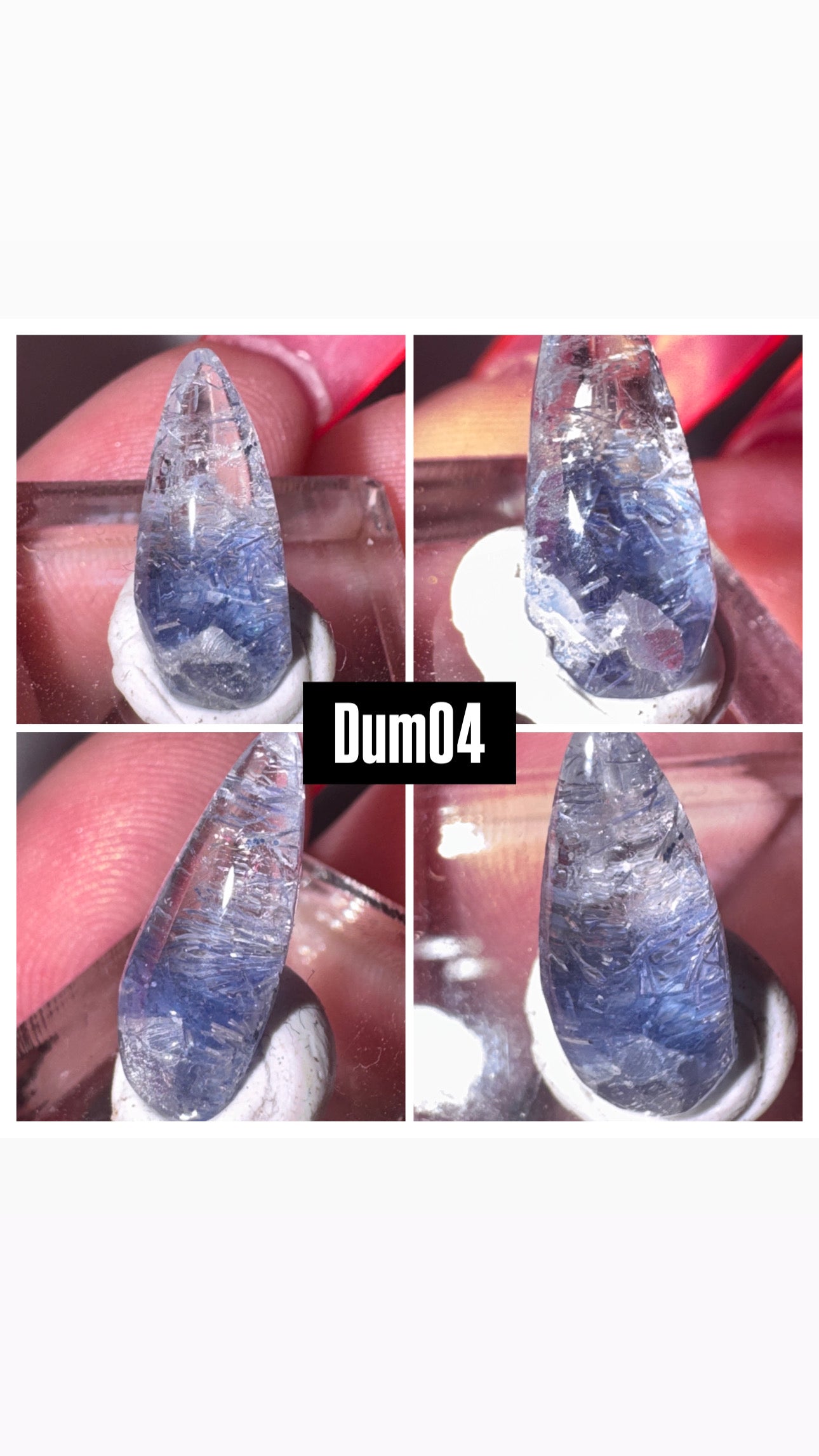Dumortierite Quartz Rare Polished