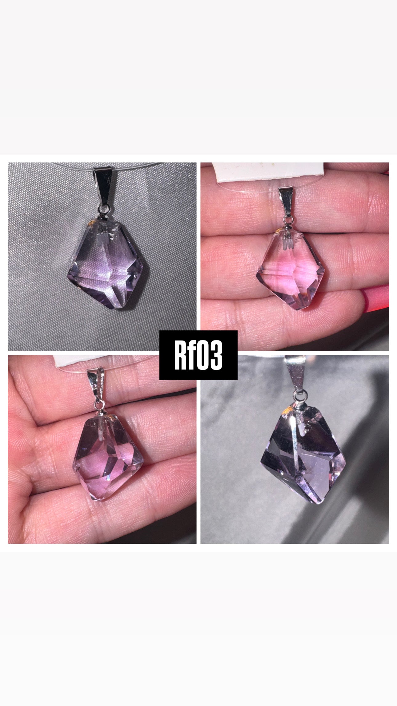 Rose De France Amethyst AAA 925 Pendant