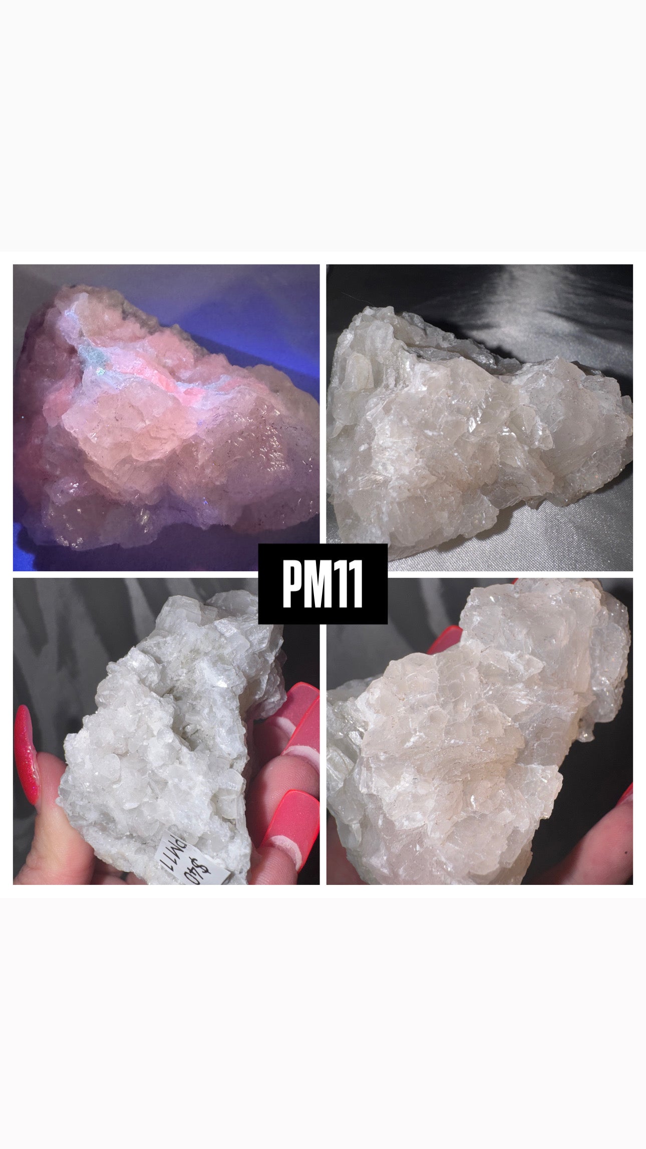 Pink Mangano Calcite Specimen- UV Reactive