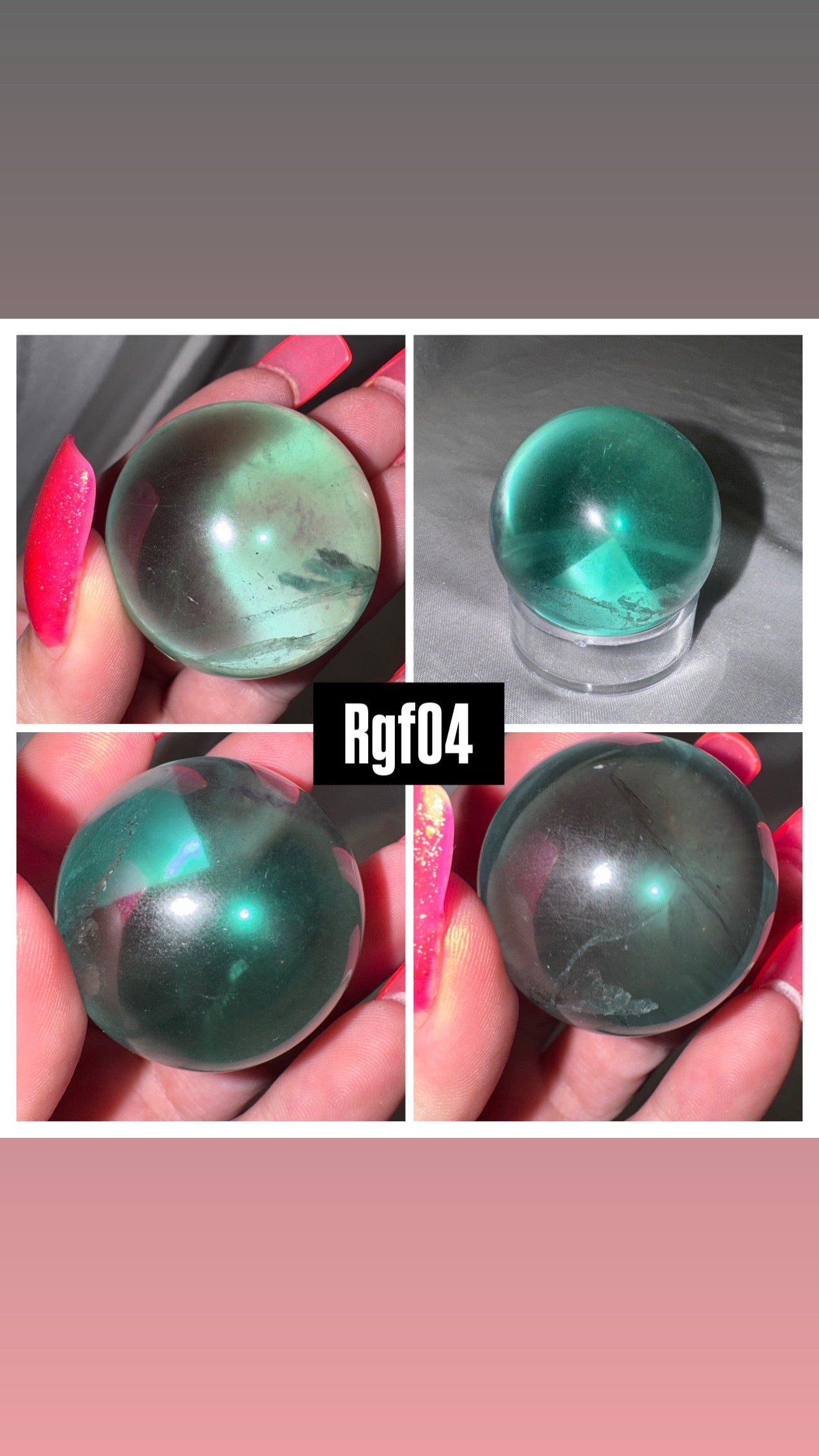 Rainbow Green Fluorite AAA Sphere