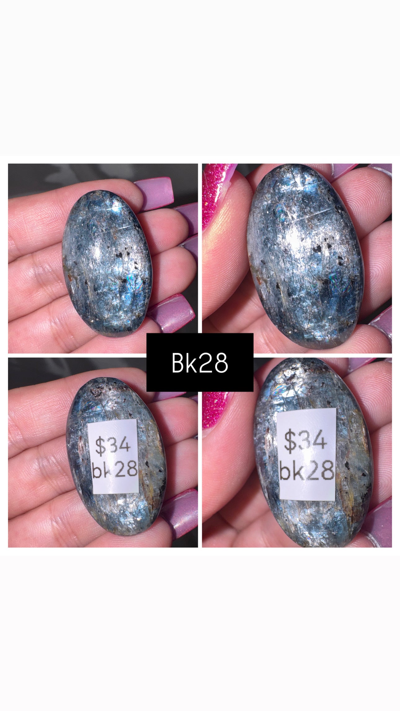 Blue Kyanite AA Palmstone