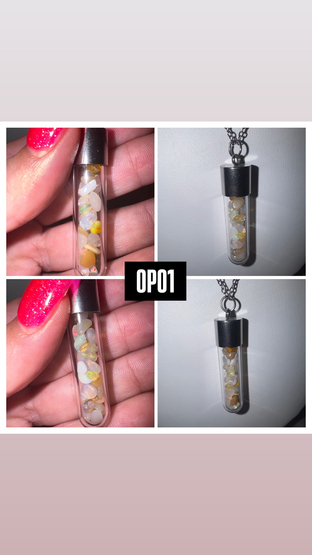 Welo Opal Bottle Pendant