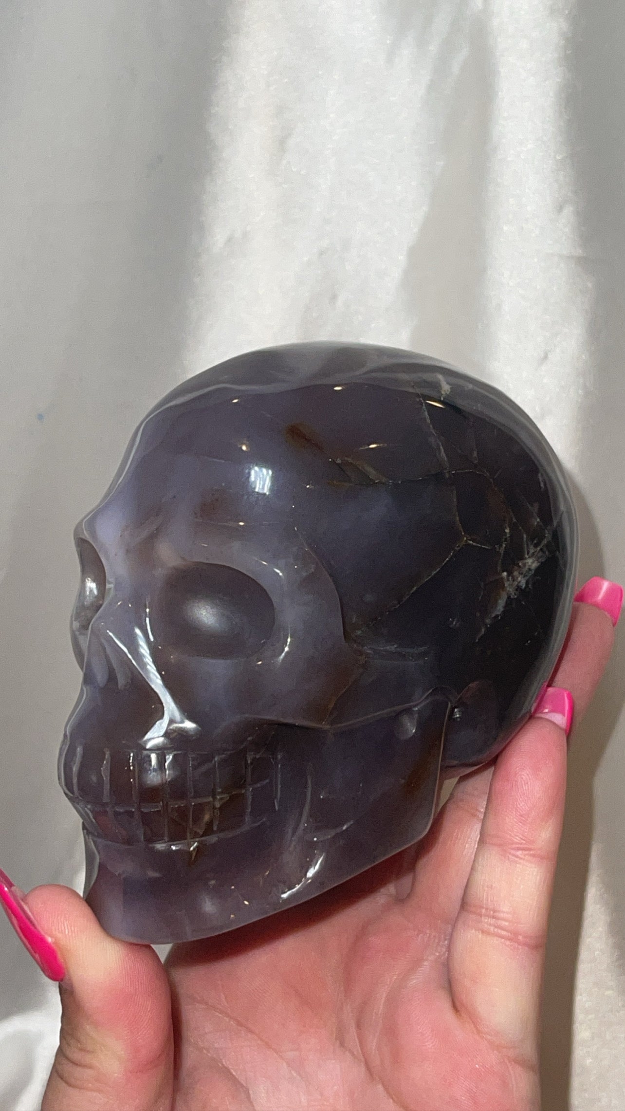 Purple Chalcedony AAA Large Skull