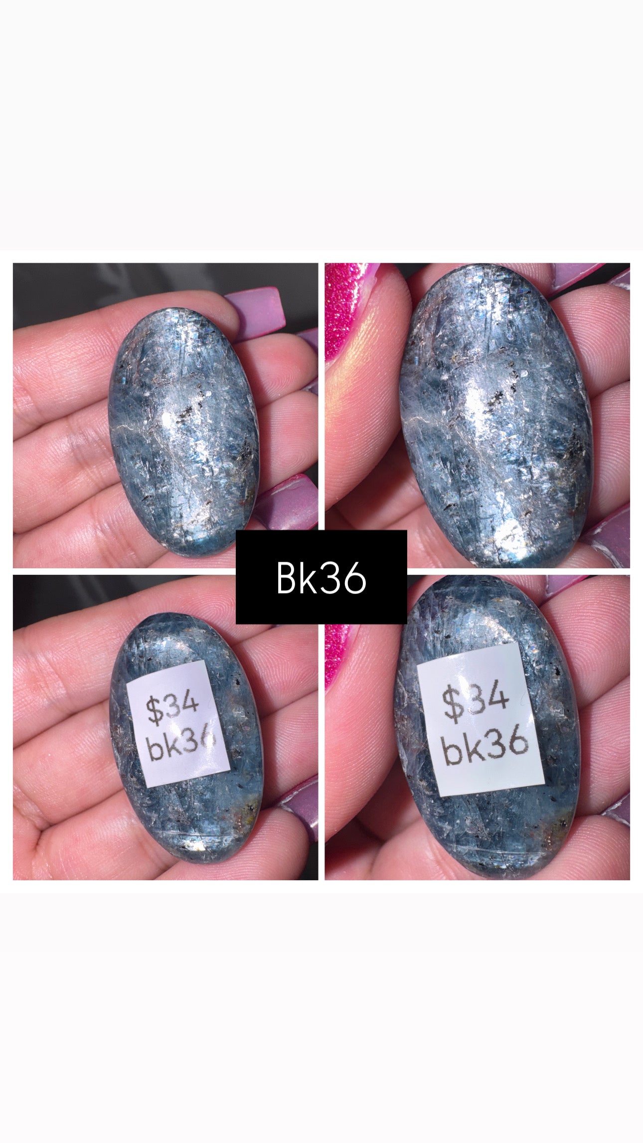 Blue Kyanite AA Palmstone