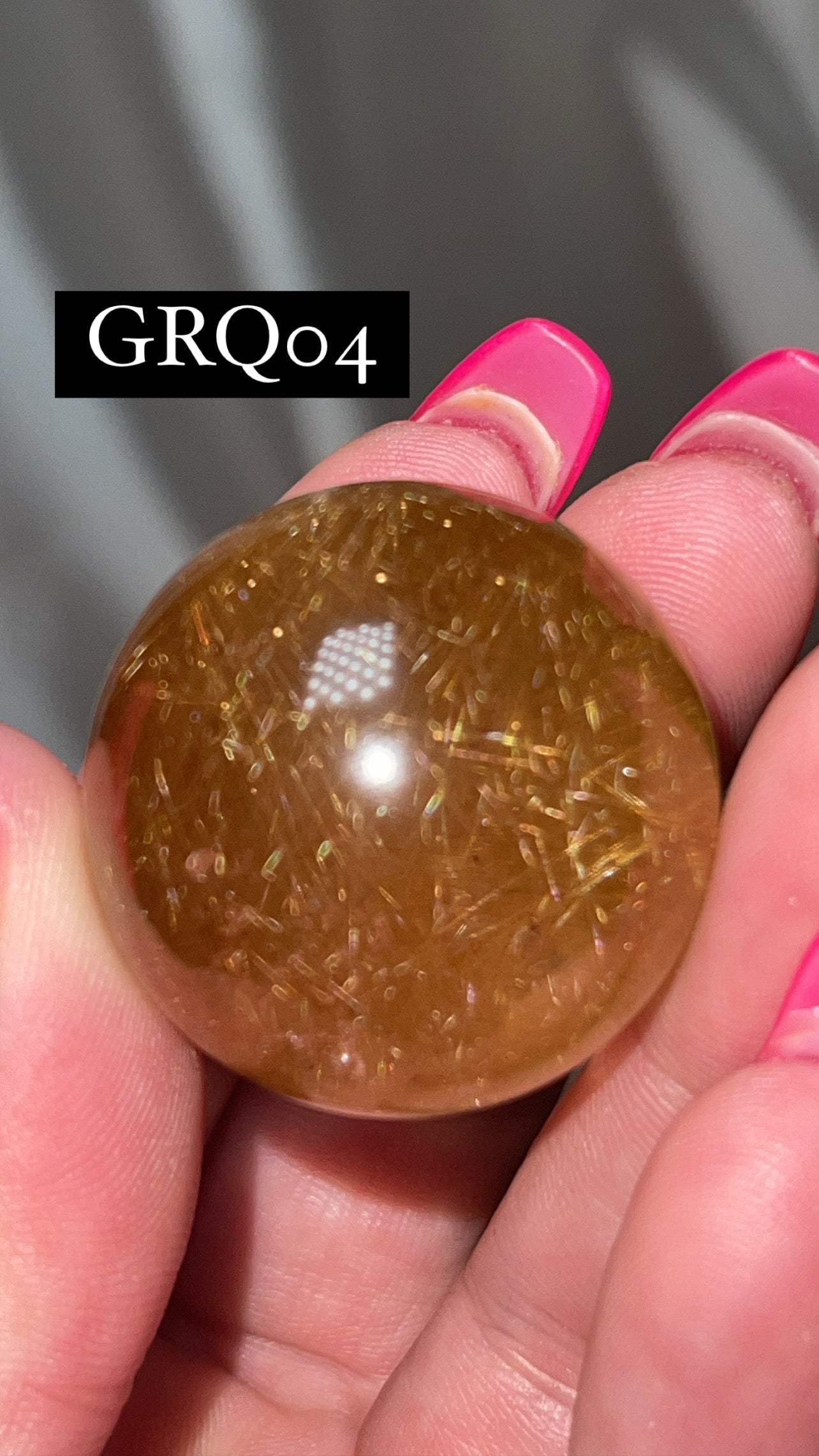 Gold Rutile Quartz AAA Sphere