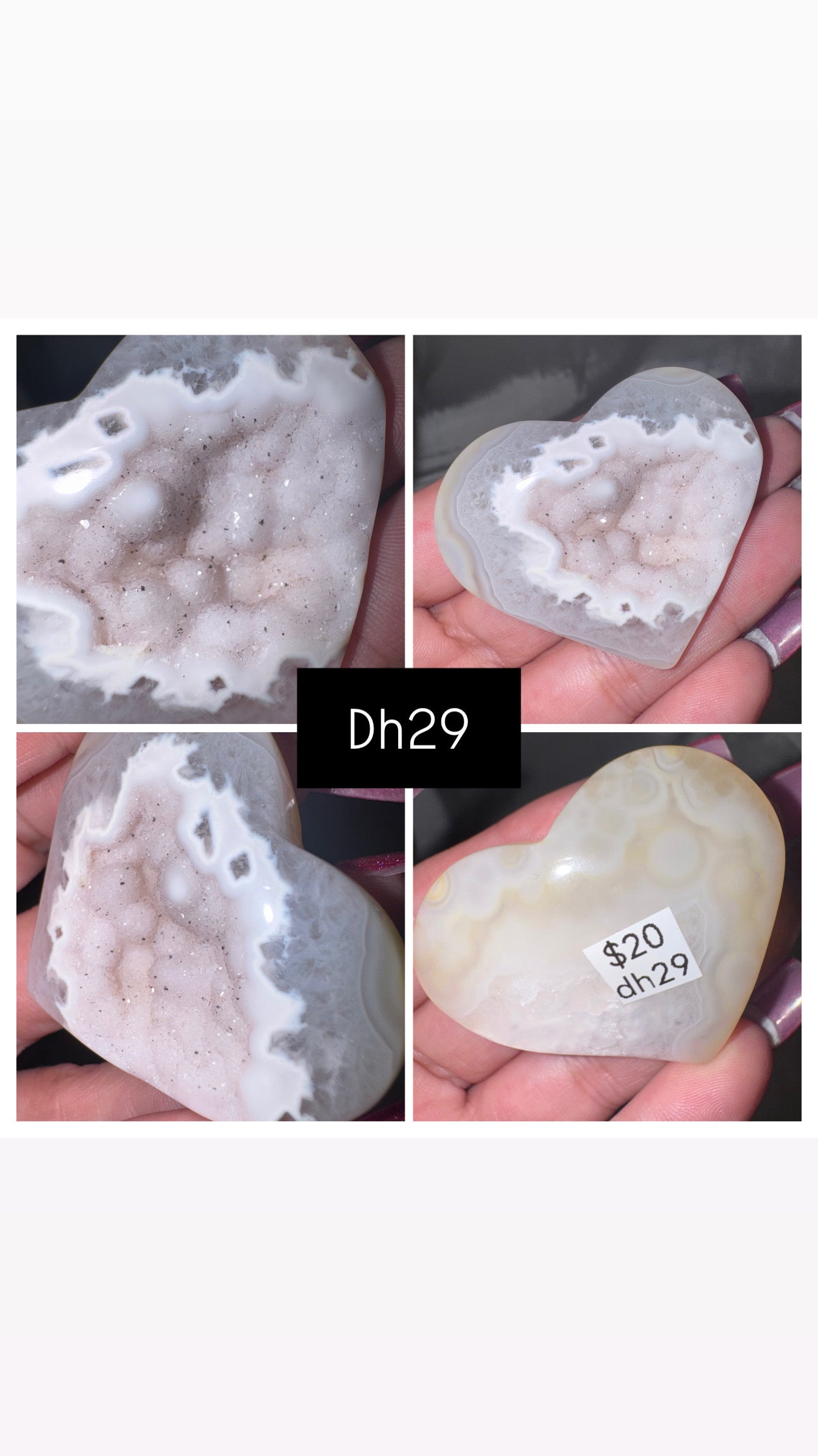 Druzy Agate Heart