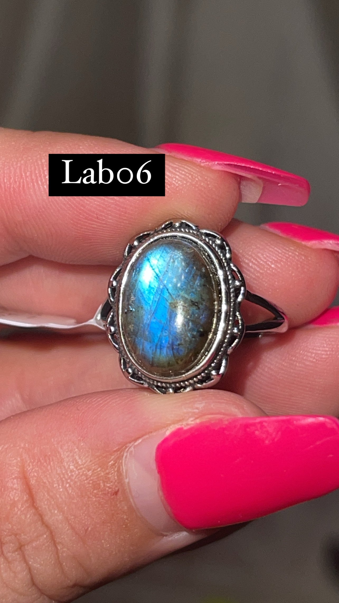 Labradorite 925 Sterling Silver Adjustable Ring (Choose Your Own)