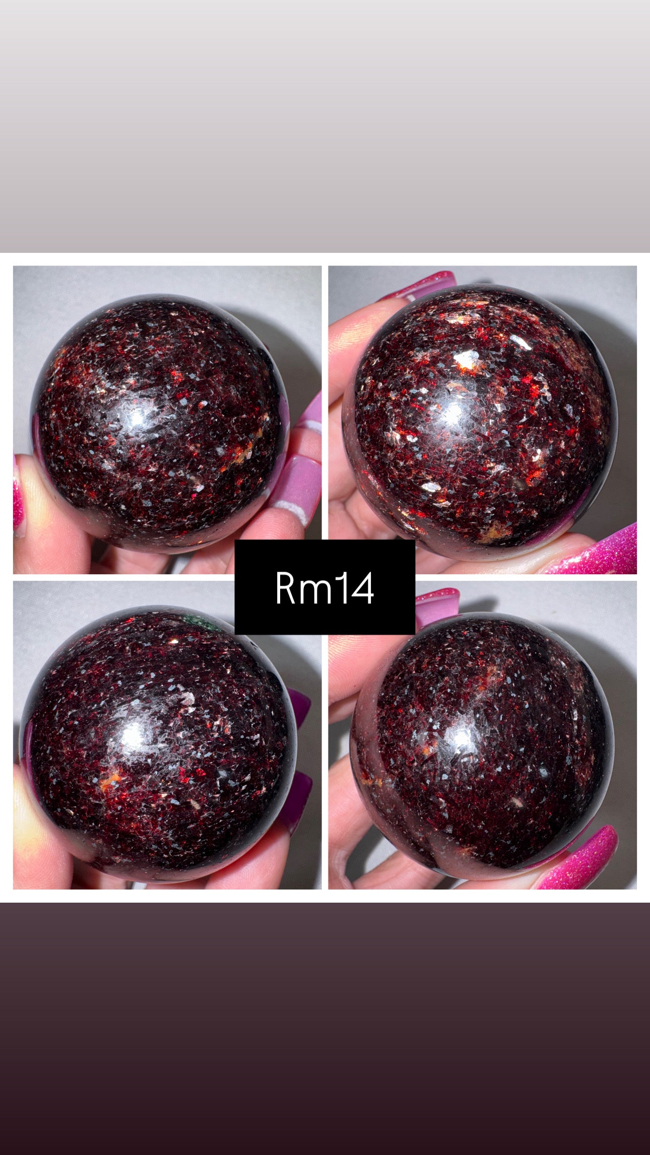 Red Mica Large Sphere