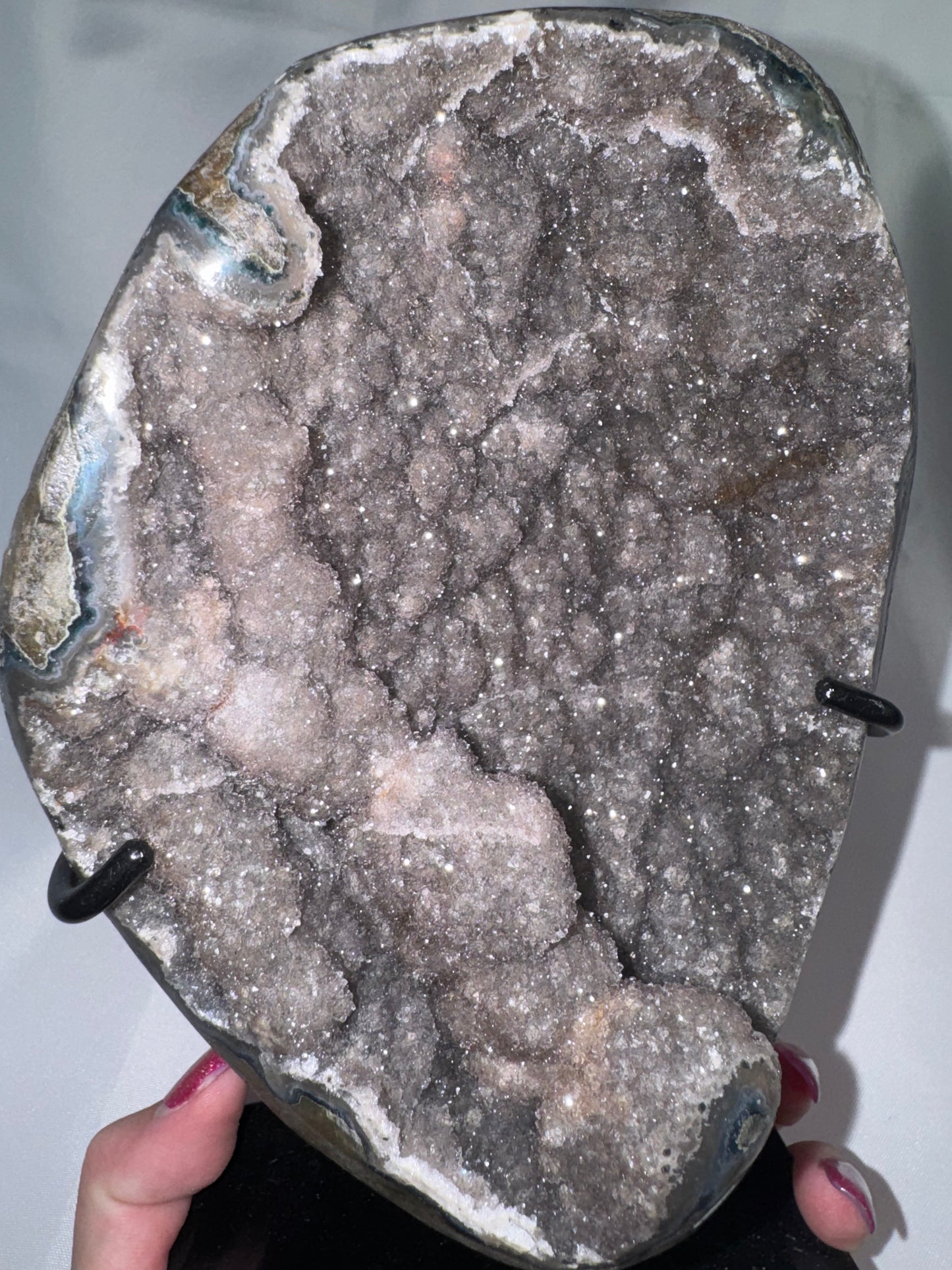 Uruguay Galaxy Amethyst Large Freeform on stand