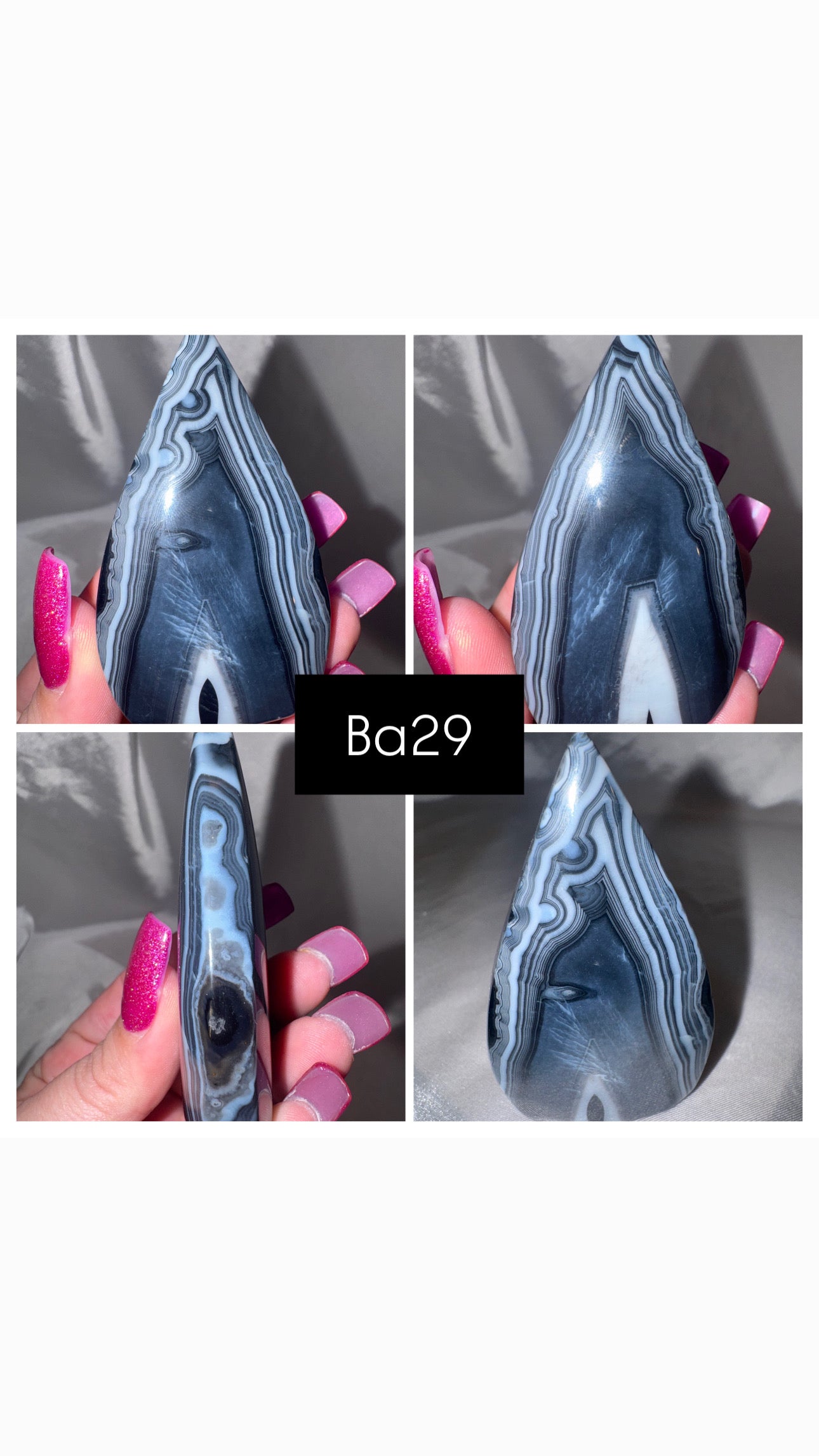 Black Banded Agate Flame