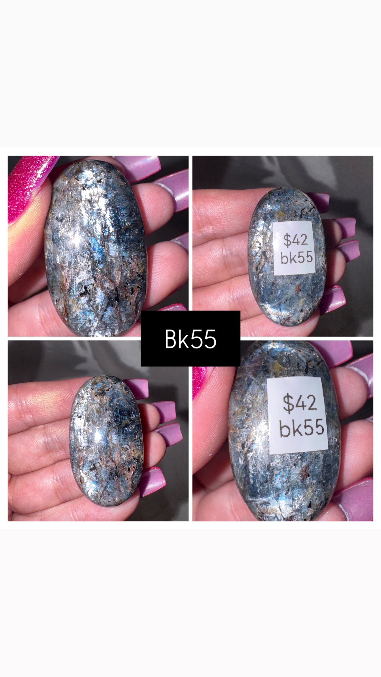 Blue Kyanite AA Palmstone