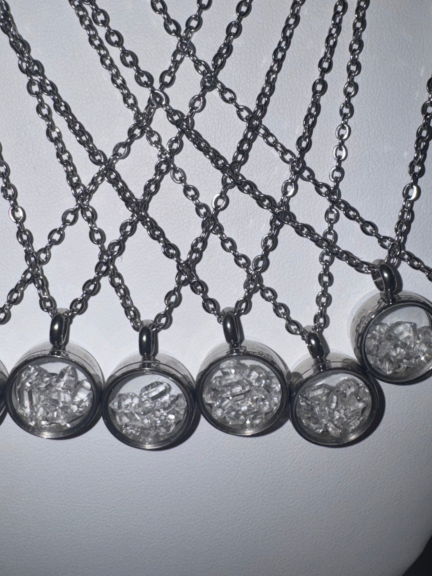 Herkimer Diamond Locket Necklace