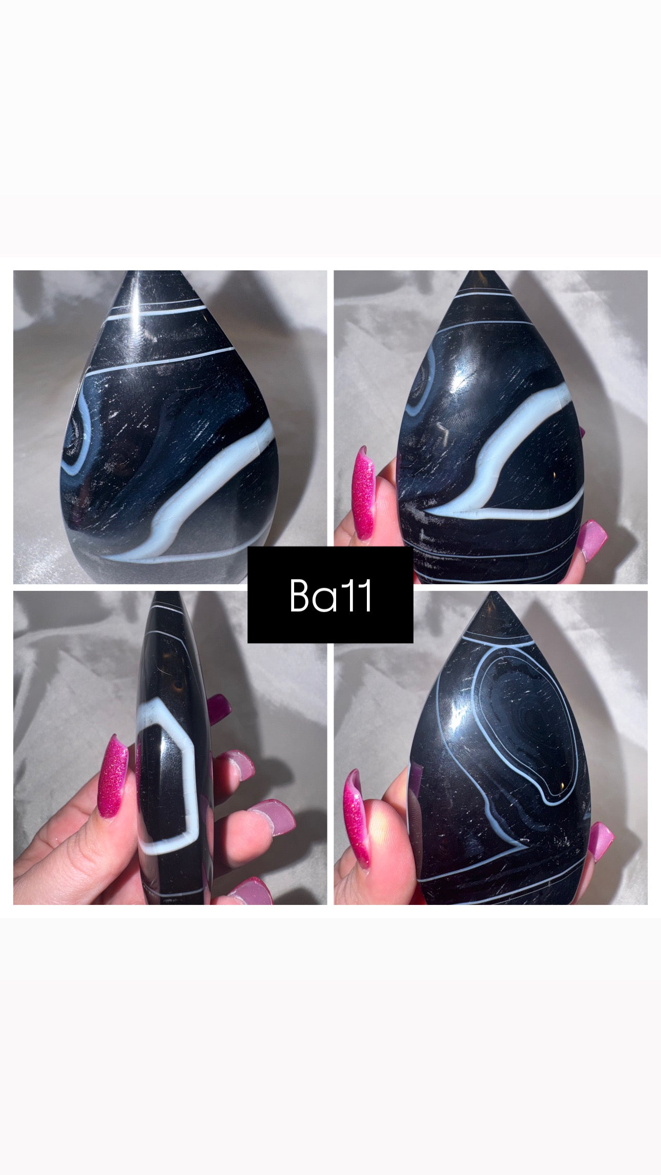 Black Banded Agate Flame