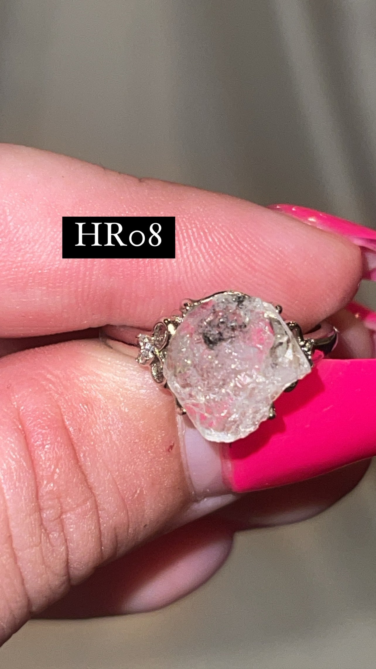 Herkimer Diamond Adjustable Ring (Choose Your Own)