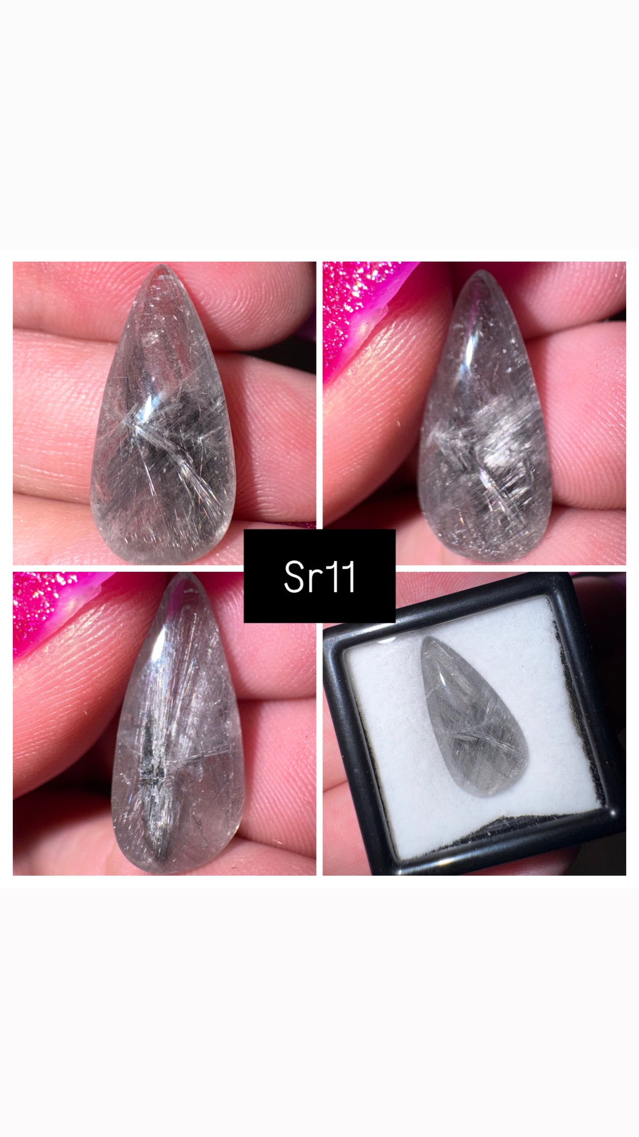 Silver Rutile Quartz AAA Teardrop
