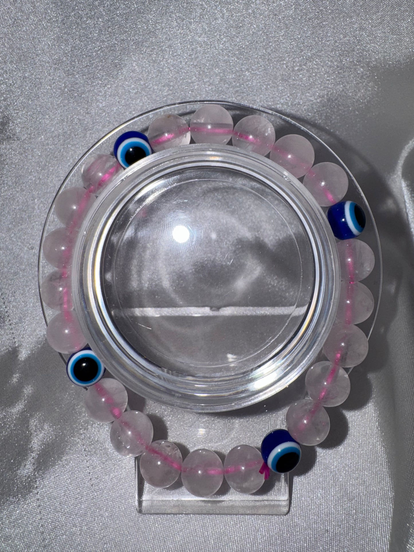 Crystal Protection Evil Eye 8mm Bracelet