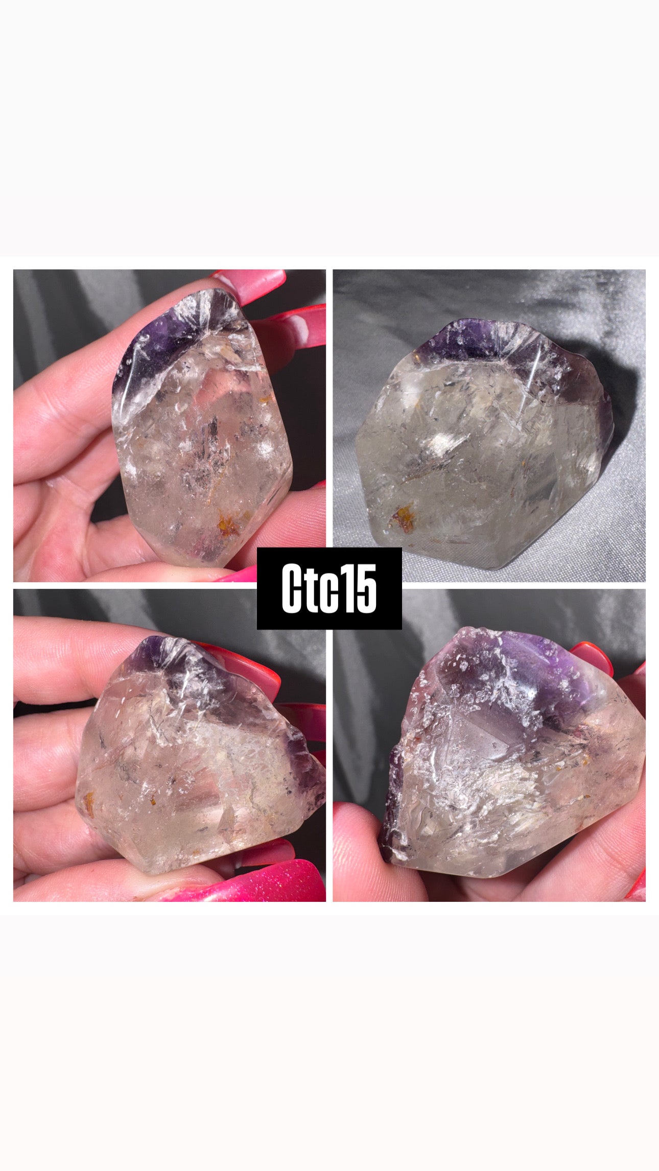Cacoxenite Amethyst Semi Polished Tower