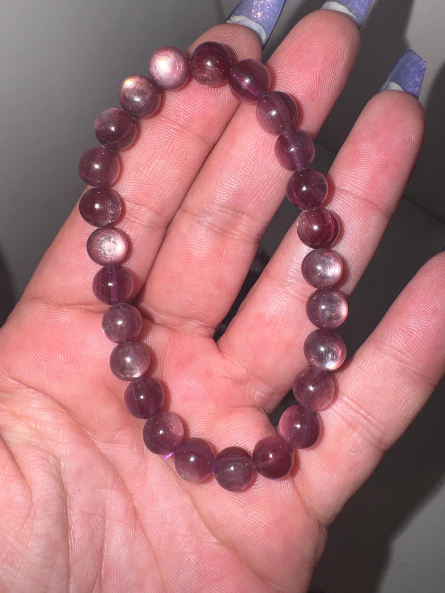 Gem Lepidolite 7mm Bracelet