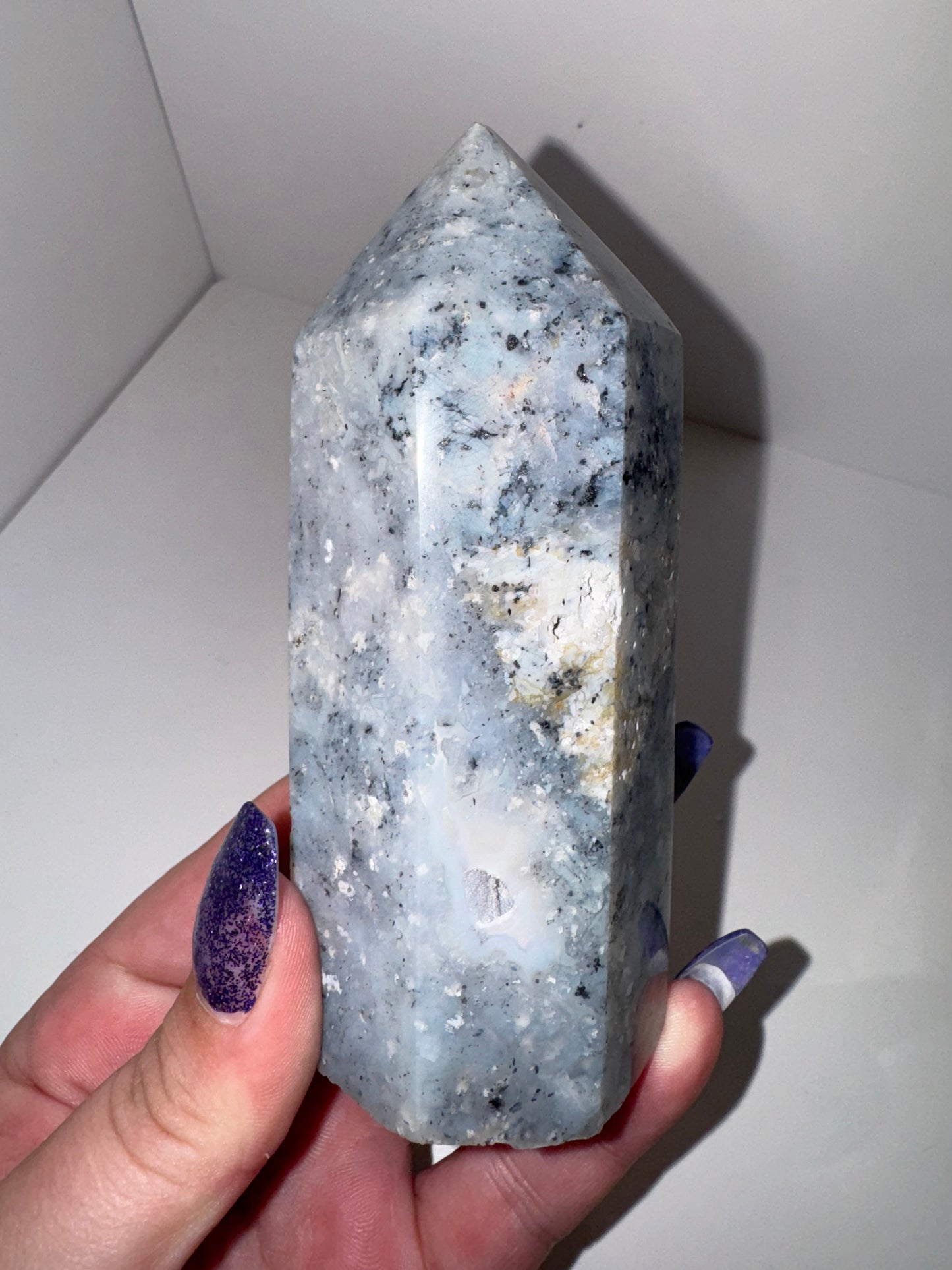 Dendritic Blue Opal Large Tower