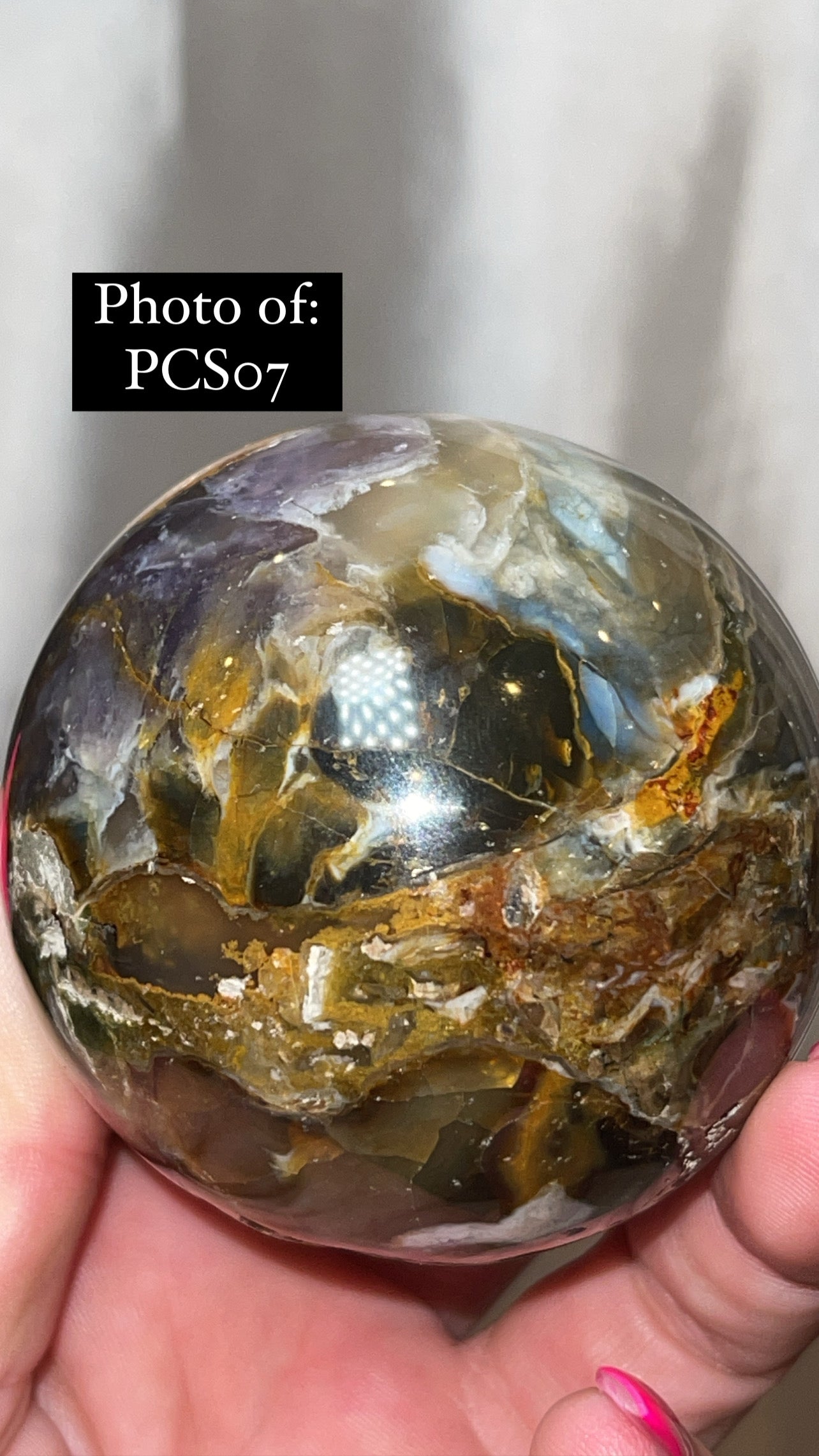 Purple Chalcedony AAA Large Sphere