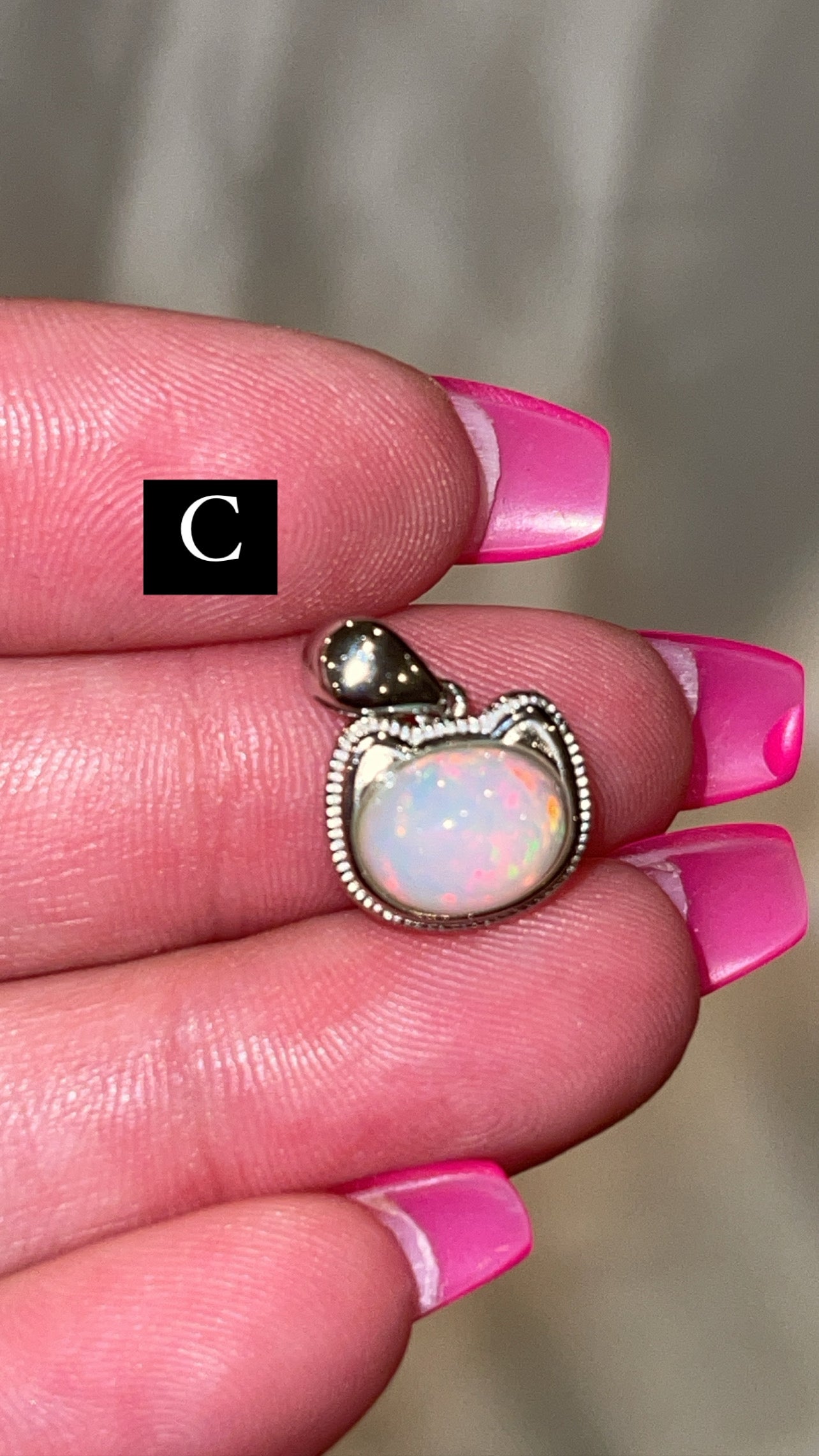 Opal Cat Head 925 Sterling Silver Pendant (Choose Your Own)