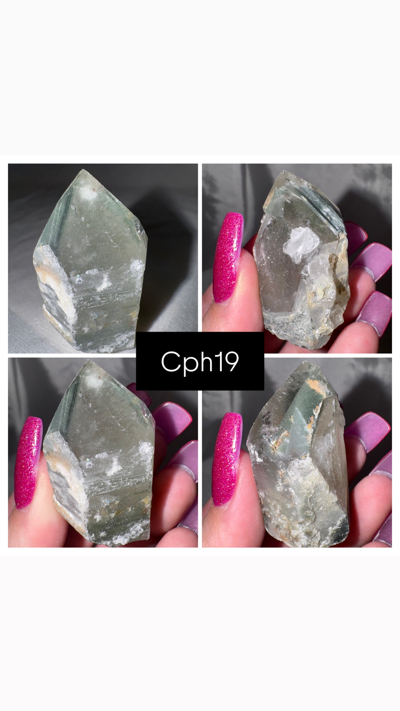 Chlorite Phantom Quartz AAA Raw Tower
