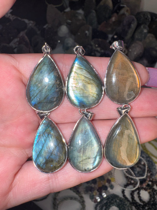 Labradorite Teardrop Pendant