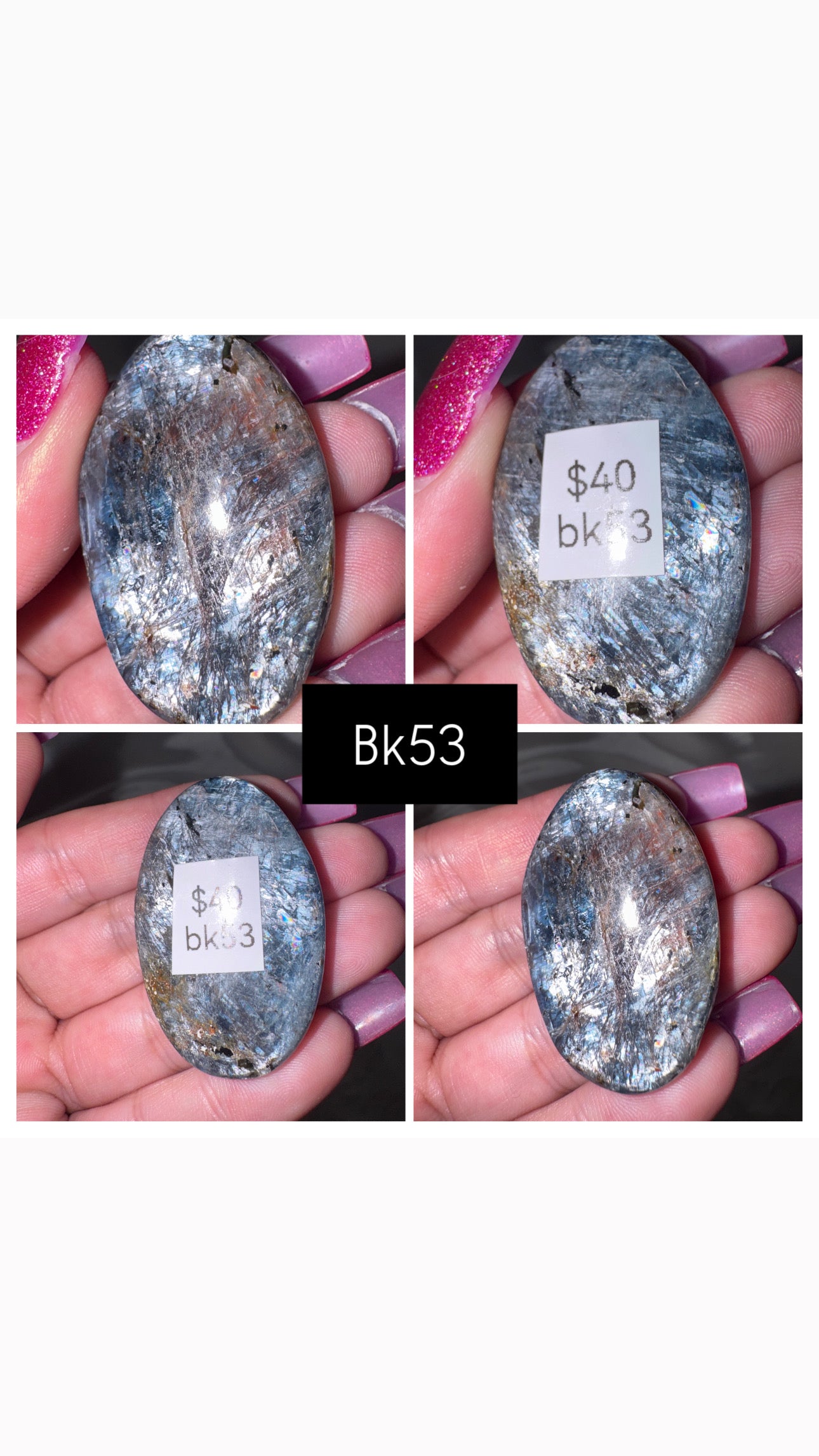 Blue Kyanite AA Palmstone