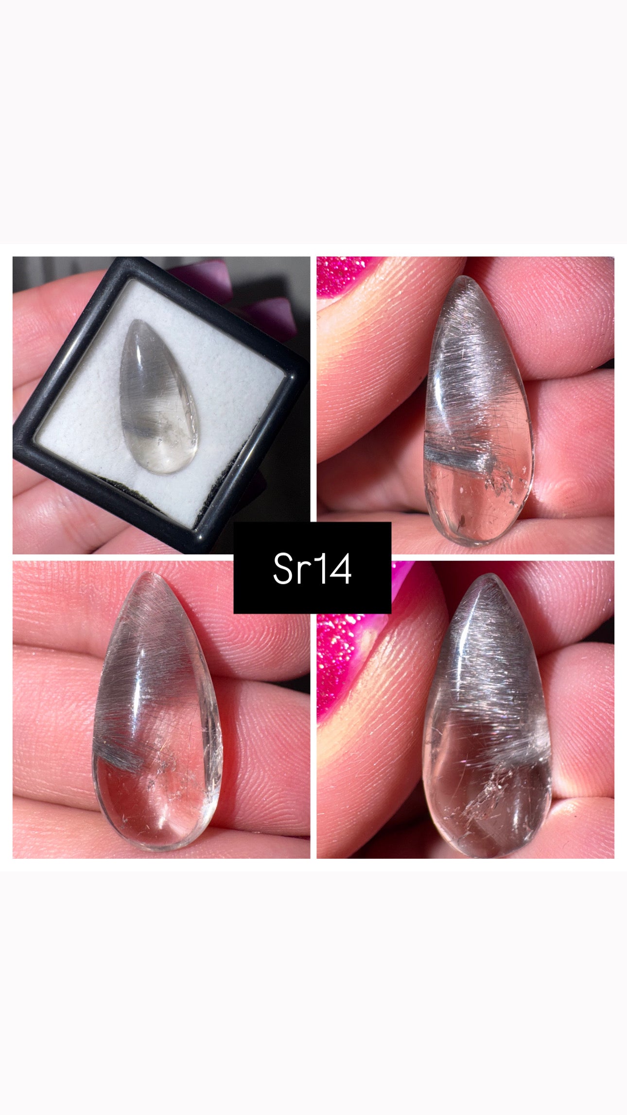 Silver Rutile Quartz AAA Teardrop