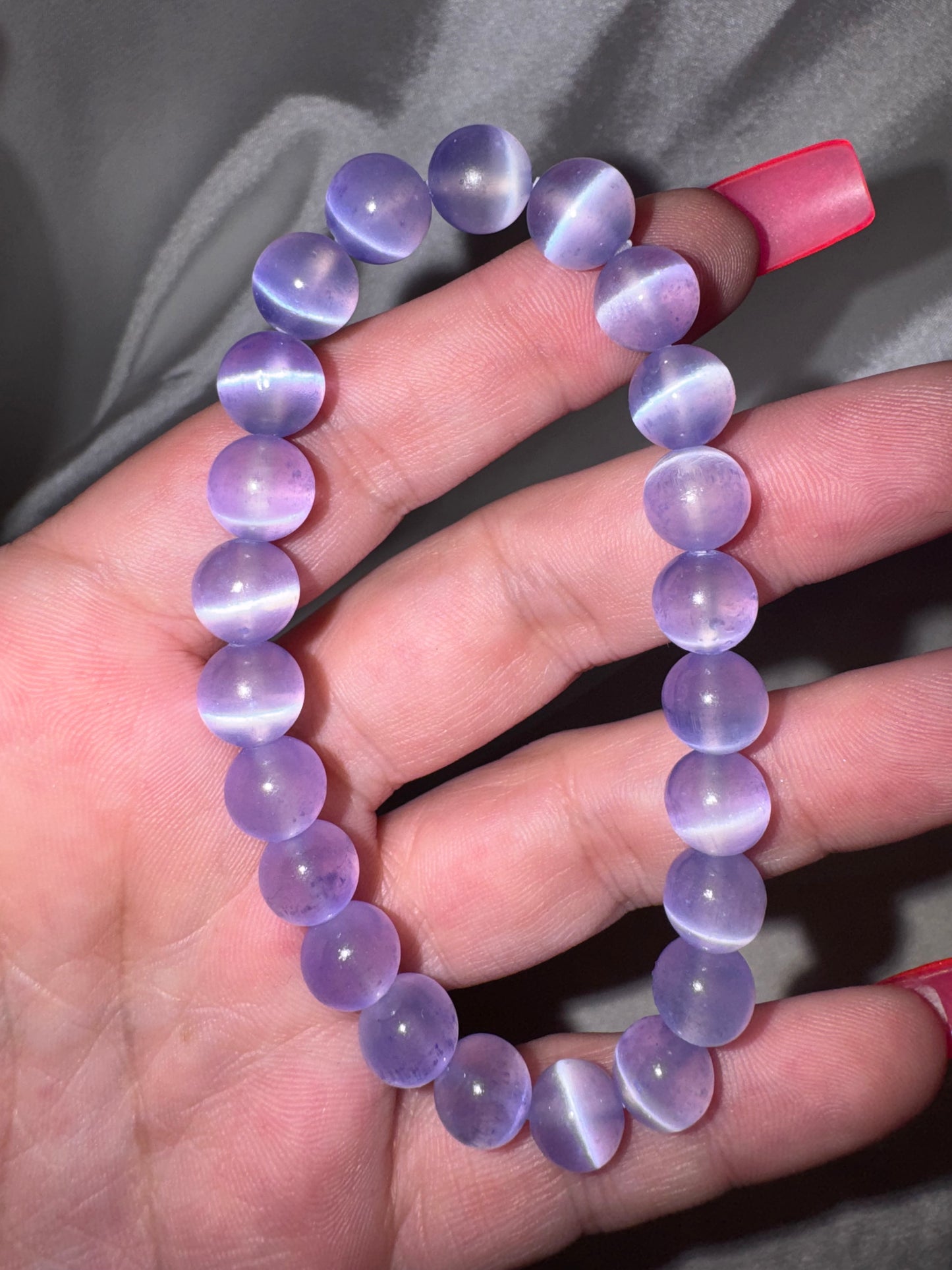 Colorful Dyed Selenite 8mm Bracelet