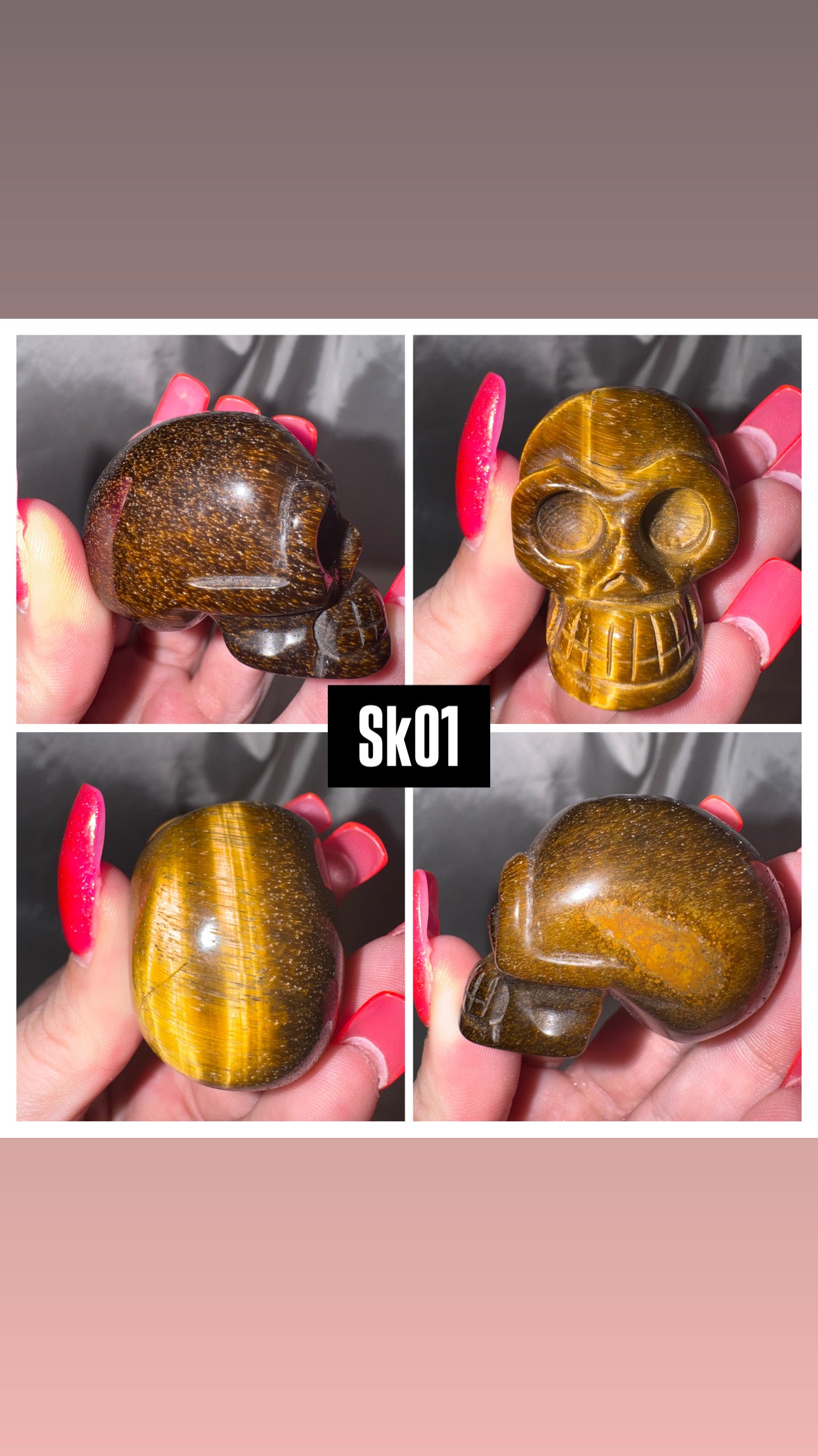 Tigers Eye Skull