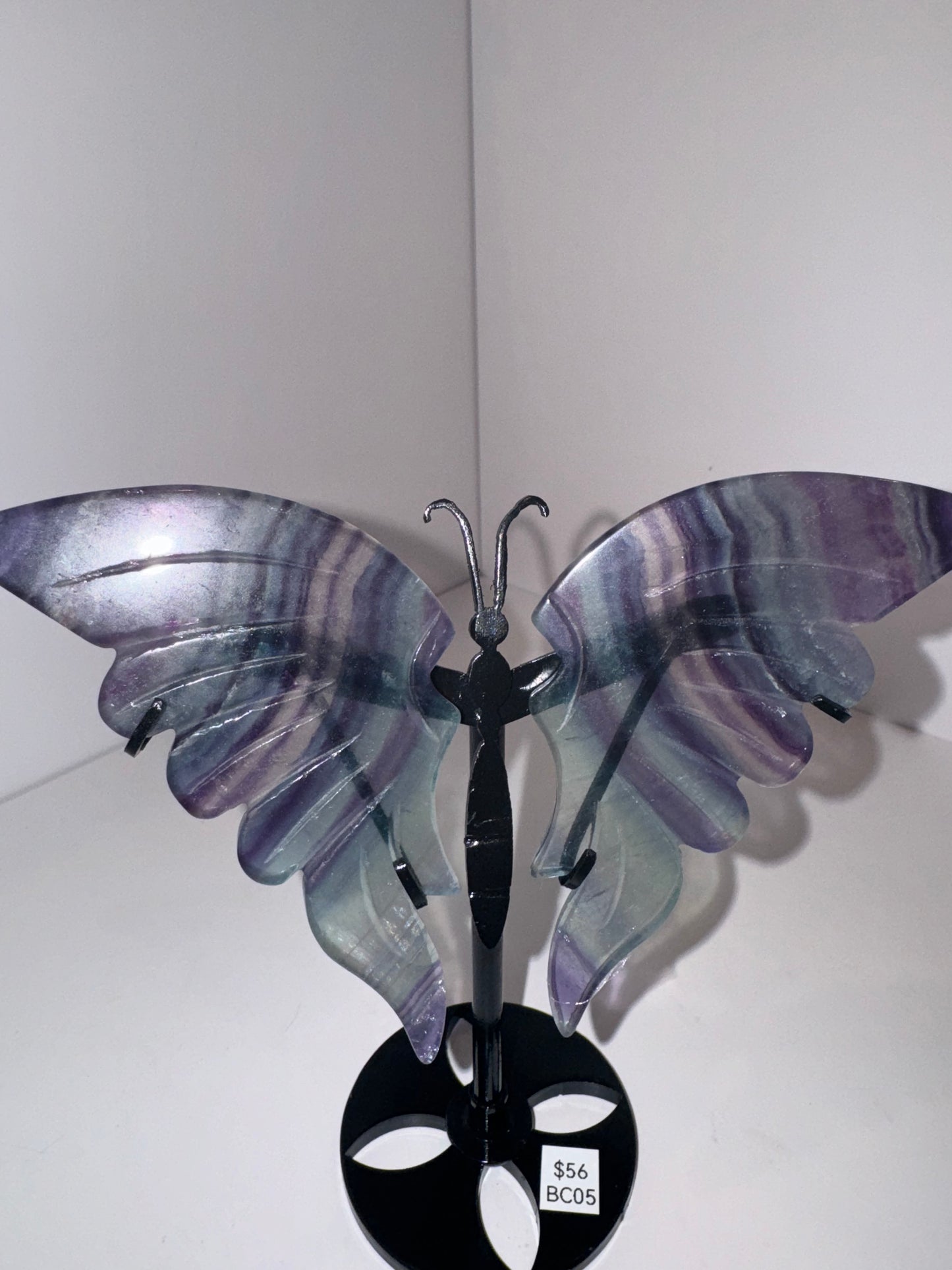 Fluorite Large Butterfly on Stand