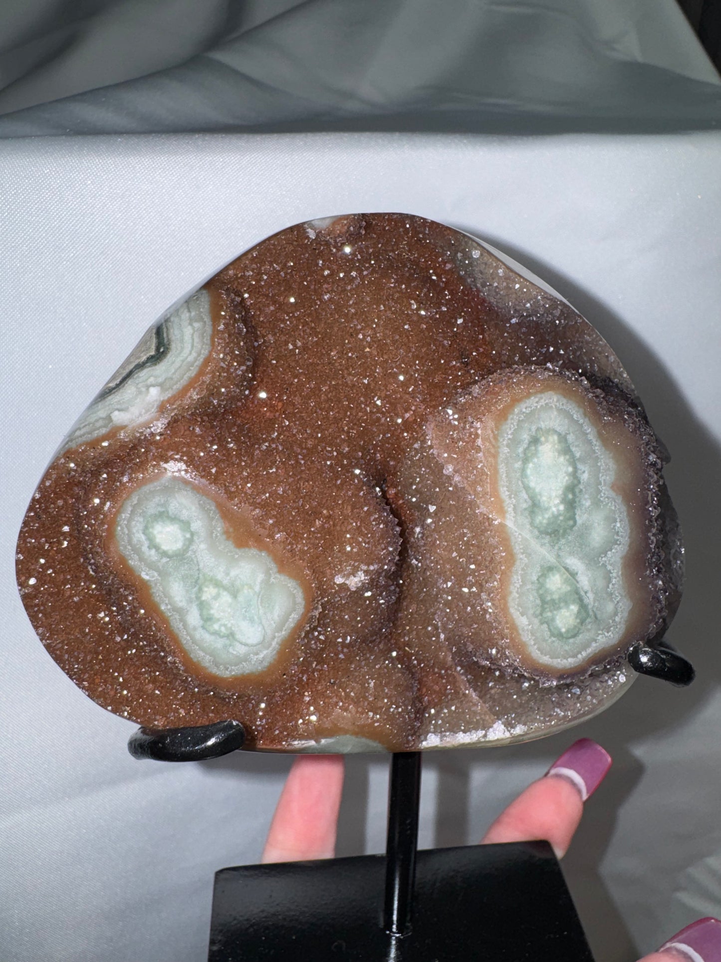 Uruguay Amethyst Large Freeform on metal stand