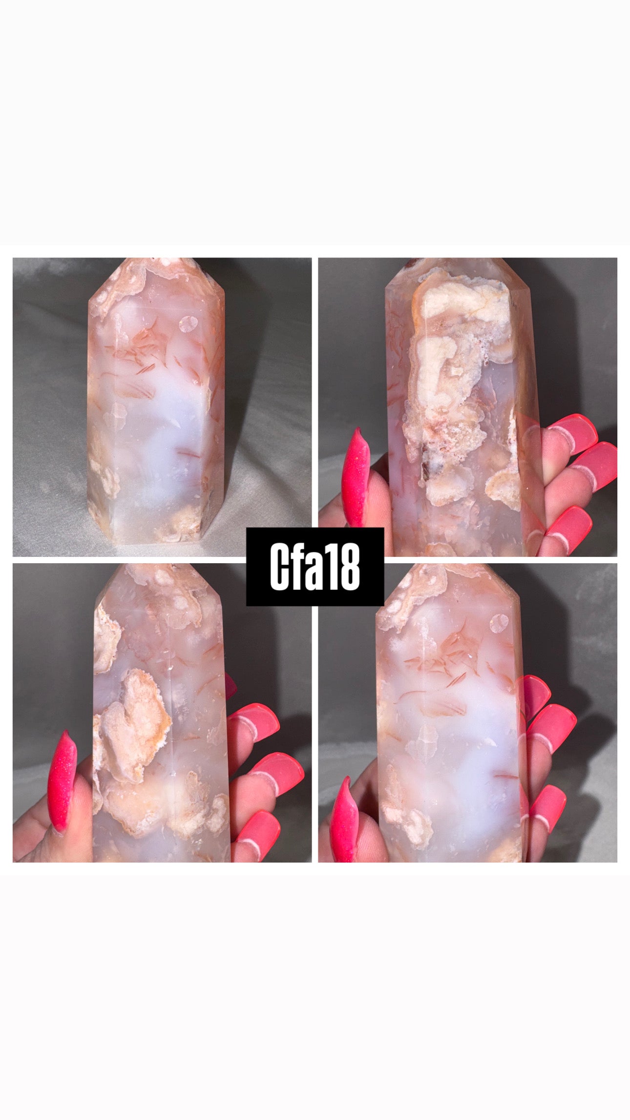 Carnelian Flower Agate Tower/Freeform