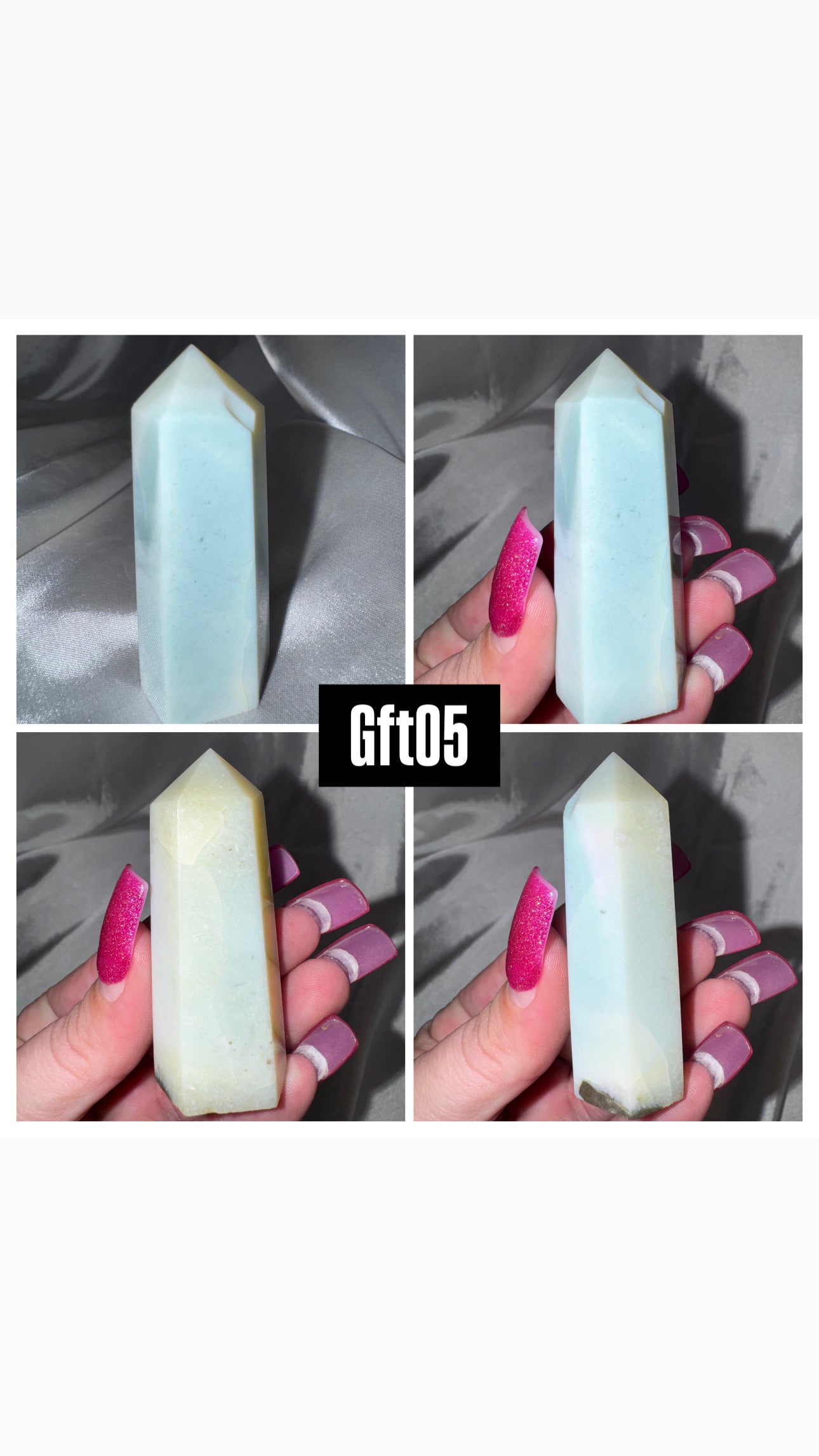 Green Flower Agate Tower