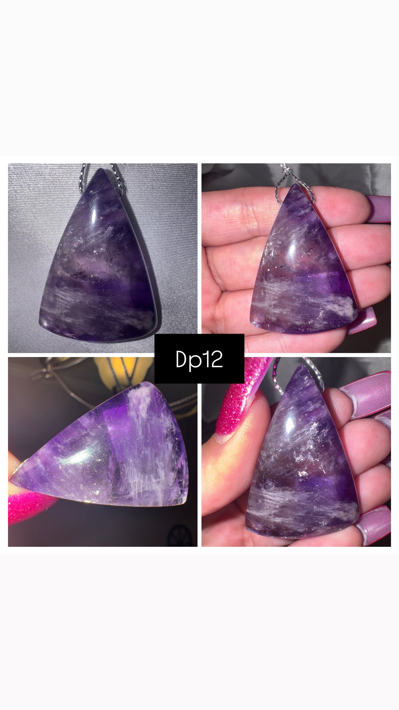 Large Drilled Crystal Pendant