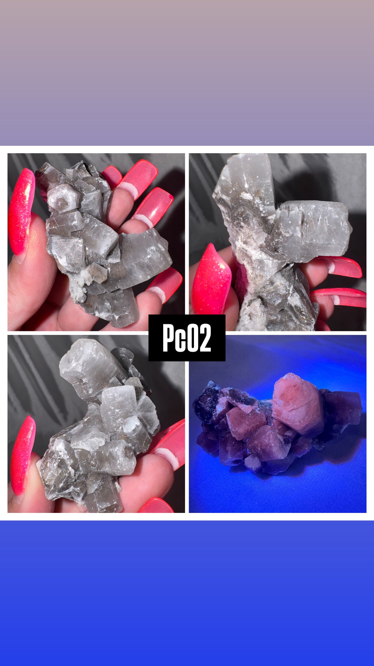 Panda Barrel Calcite- UV Reactive!